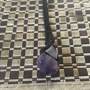 Purple Stone Pendant Necklace